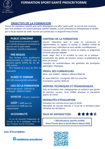 Programme prescriforme site